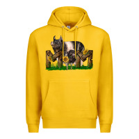 Lemon Western Mom With Hampshire Pig And Baby Pig Premium Hoodie - LillyAllenDesigns