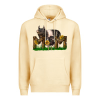 Pina Colada Western Mom With Hampshire Pig And Baby Pig Premium Hoodie - LillyAllenDesigns
