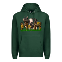 Sports Green Western Mom With Hampshire Pig And Baby Pig Premium Hoodie - LillyAllenDesigns