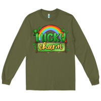 Army Green lucky charm Long Sleeve Tee - MaliasSmallBusiness