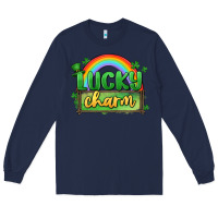 Navy lucky charm Long Sleeve Tee - MaliasSmallBusiness