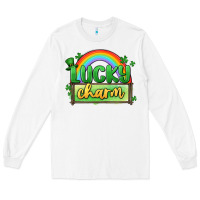 White lucky charm Long Sleeve Tee - MaliasSmallBusiness