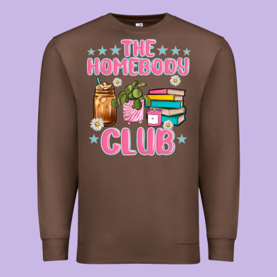 The Homebody Club Premium Sweatshirt Designed By Jahusdesignshop