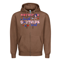 Chestnut American heart southern soul Zipper Hoodie - texasbilliewilder