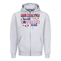 Heather Grey American heart southern soul Zipper Hoodie - texasbilliewilder