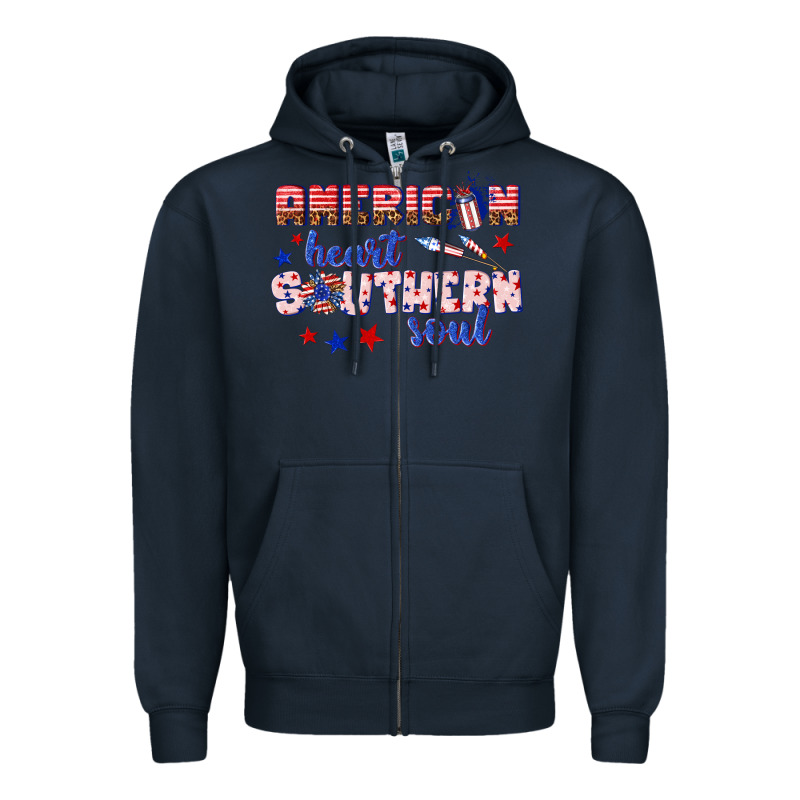 American Heart Southern Soul Zipper Hoodie by texasbilliewilder | Teevron