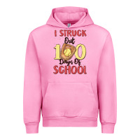 Fuchsia Pink i struck out 100 days of school Urban Hoodie - MaliasSmallBusiness
