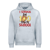 Heather Grey i struck out 100 days of school Urban Hoodie - MaliasSmallBusiness