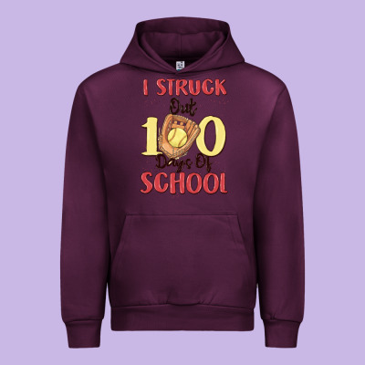 I Struck Out 100 Days Of School Urban Hoodie Designed By Maliassmallbusiness