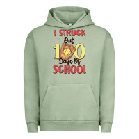 Pigment Oil Green i struck out 100 days of school Urban Hoodie - MaliasSmallBusiness