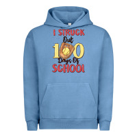 Pigment Pebble Blue i struck out 100 days of school Urban Hoodie - MaliasSmallBusiness
