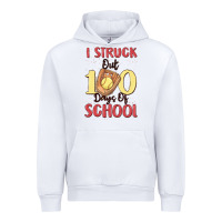 White i struck out 100 days of school Urban Hoodie - MaliasSmallBusiness