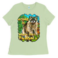 Matcha raccoon home is where the trash is Ladies Tee - BarkalooDesign