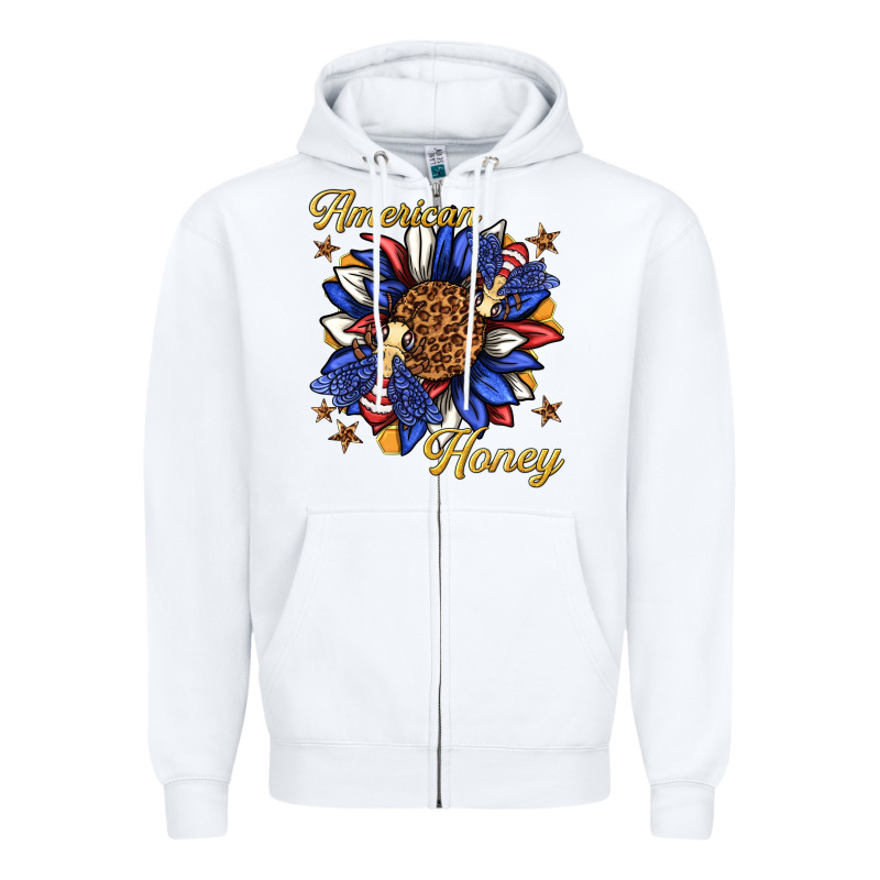 American Honey With Bee Zipper Hoodie by texasbilliewilder | Teevron