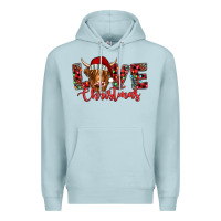 Blue Mist love christmas highland cow and turquoise gemstone Premium Hoodie - Jasminsmagicworld