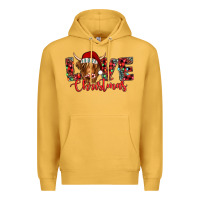 Mustard love christmas highland cow and turquoise gemstone Premium Hoodie - Jasminsmagicworld