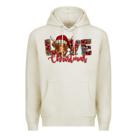 Oatmeal Heather love christmas highland cow and turquoise gemstone Premium Hoodie - Jasminsmagicworld