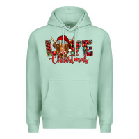 Seafoam love christmas highland cow and turquoise gemstone Premium Hoodie - Jasminsmagicworld