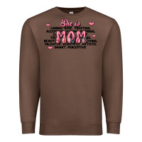 Chestnut she is mom compliment words Premium Sweatshirt - JahusDesignShop