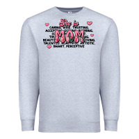 Heather Grey she is mom compliment words Premium Sweatshirt - JahusDesignShop