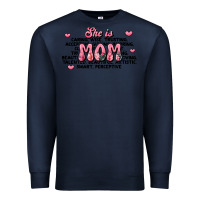 Navy she is mom compliment words Premium Sweatshirt - JahusDesignShop