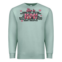 Seafoam she is mom compliment words Premium Sweatshirt - JahusDesignShop