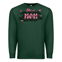 Sports Green she is mom compliment words Premium Sweatshirt - JahusDesignShop