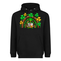 Black St. Patrick's Day gnome rainbow Heavyweight Hoodie - Neo Western