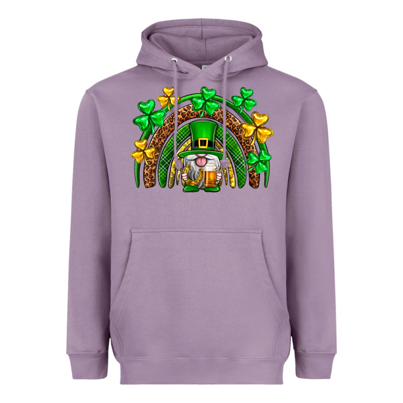 St. Patrick's Day Gnome Rainbow Heavyweight Hoodie by Neo Western | Teevron