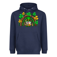 Navy St. Patrick's Day gnome rainbow Heavyweight Hoodie - Neo Western