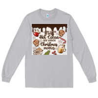 Moon Dust i just want to drink hot cocoa Long Sleeve Tee - MaliasSmallBusiness