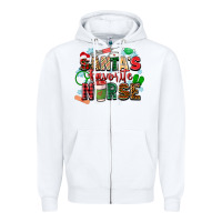White santas favorite nurse Zipper Hoodie - Zillion Design Studio