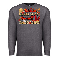Charcoal Heather kinda house wife kinda thug wife Premium Sweatshirt - JahusDesignShop