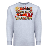 Heather Grey kinda house wife kinda thug wife Premium Sweatshirt - JahusDesignShop