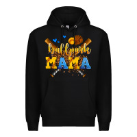 Black ballpark mama Premium Hoodie - AdoDesignShop
