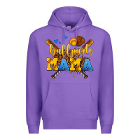 Purple ballpark mama Premium Hoodie - AdoDesignShop