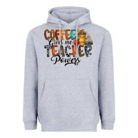 Heather Grey coffee gives me teacher Heavyweight Hoodie - CowhideDigitalArt