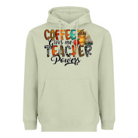Matcha coffee gives me teacher Heavyweight Hoodie - CowhideDigitalArt
