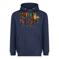 Navy coffee gives me teacher Heavyweight Hoodie - CowhideDigitalArt