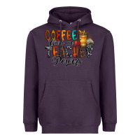 Plum coffee gives me teacher Heavyweight Hoodie - CowhideDigitalArt