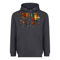 Smoke coffee gives me teacher Heavyweight Hoodie - CowhideDigitalArt