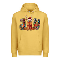 Antique Gold joy christmas reindeer Premium Hoodie - Jasminsmagicworld