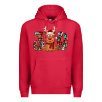 Cardinal joy christmas reindeer Premium Hoodie - Jasminsmagicworld