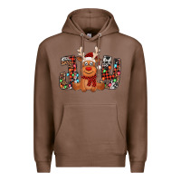 Chestnut joy christmas reindeer Premium Hoodie - Jasminsmagicworld