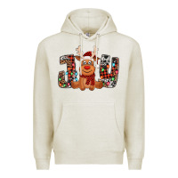 Oatmeal Heather joy christmas reindeer Premium Hoodie - Jasminsmagicworld