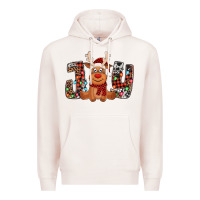 Pale Pink joy christmas reindeer Premium Hoodie - Jasminsmagicworld