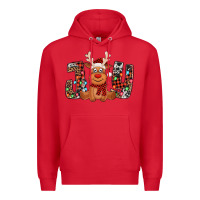 Red joy christmas reindeer Premium Hoodie - Jasminsmagicworld