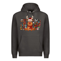 Smoke joy christmas reindeer Premium Hoodie - Jasminsmagicworld