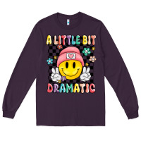 Plum a little bit dramatic Long Sleeve Tee - MaliasSmallBusiness