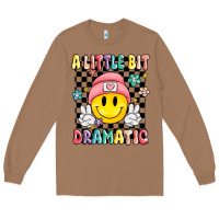 Toasted Coconut a little bit dramatic Long Sleeve Tee - MaliasSmallBusiness